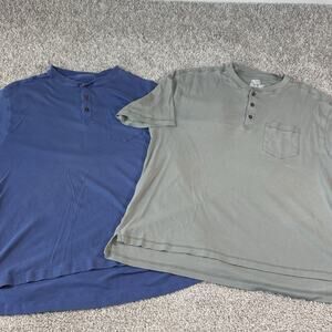 Lot of 2 Gravel Gear Shirts 2XL Gray/blue Short Sleeve Cotton W/Teflon